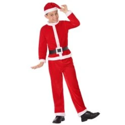Costume Babbo Natale Con Cappellino Da Bambino