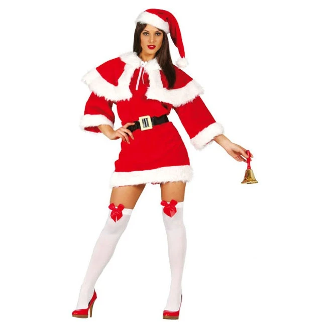 Costume Mamma Natale Con Mantellina E Cintura 3 Costume Mamma Natale Con Mantellina E Cintura