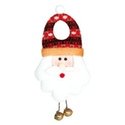 Decorazione Pomello Porta Con Babbo Natale