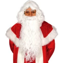 Parrucca Da Babbo Natale Con Barba Lunga
