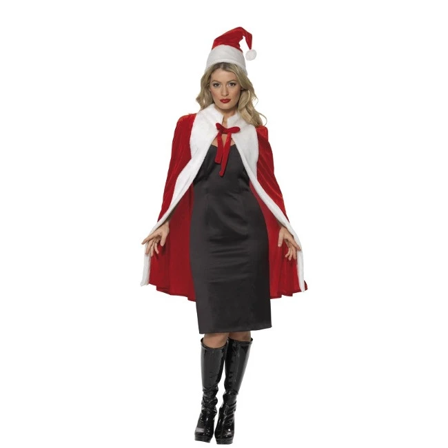 Set Mantello E Cappello Da Mamma Natale 3 Set Mantello E Cappello Da Mamma Natale