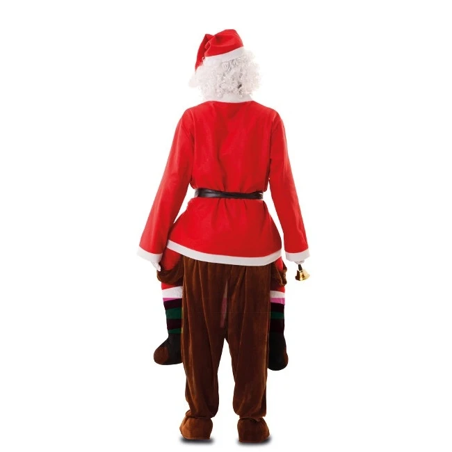 Costume Babbo Natale Sulle Spalle Di Una Renna 5 Costume Babbo Natale Sulle Spalle Di Una Renna - immagine 3