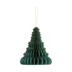 Decorazione Albero Di Natale Nido D'ape Verde Bottiglia - 15 Cm - 1 Unità