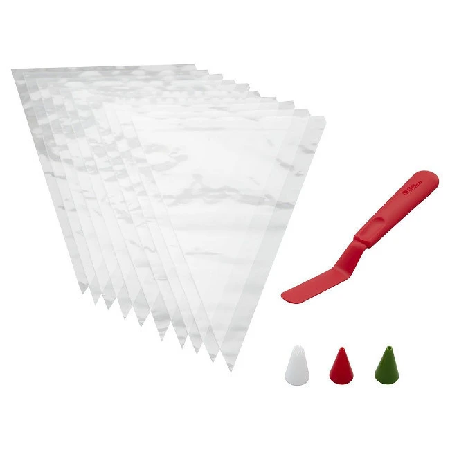 Set Sac A Poche, Beccucci E Spatole Per Natale - Wilton - 14 Pezzi 3 Set Sac A Poche, Beccucci E Spatole Per Natale - Wilton - 14 Pezzi