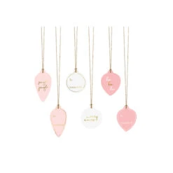 Etichette Natalizie Con Palline Di Natale - 12 Unità