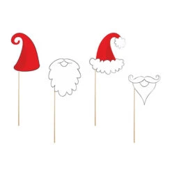 Kit Photo Booth Babbo Natale - 4 UnitÃ