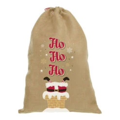 Sacco Babbo Natale HoHoHo Da 75 X 50 Cm