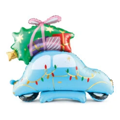 Palloncino Auto Con Regali Di Natale Da 1,02 X 1,07 Cm - PartyDeco