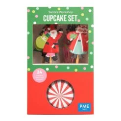 Capsule Per Cupcake Con Picking Di Babbo Natale - 24 Pz. 9 Capsule Per Cupcake Con Picking Di Babbo Natale - 24 Pz. -Vendite Costumi 3AWN 3