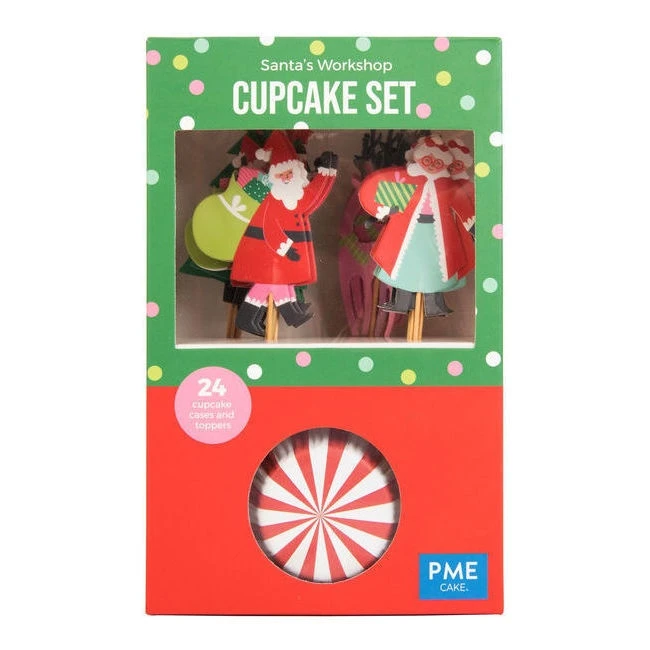 Capsule Per Cupcake Con Picking Di Babbo Natale - 24 Pz. 6 Capsule Per Cupcake Con Picking Di Babbo Natale - 24 Pz. - immagine 4