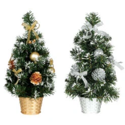 Albero Di Natale Innevato E Decorato 30 Cm