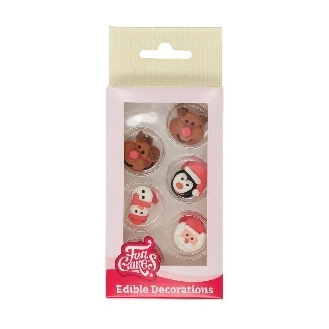 Decorazioni Di Zucchero Personaggi Di Natale - FunCakes - 12 Unità 4 Decorazioni Di Zucchero Personaggi Di Natale - FunCakes - 12 Unità - immagine 2