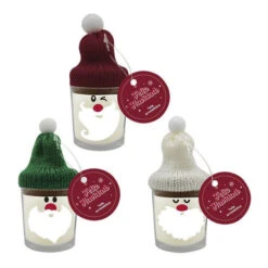 Candela Profumata Di Natale Con Cappello Di Babbo Natale 6 X 7 Cm