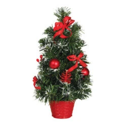 Alberello Di Natale Coperto Di Neve E Decorato - 40 Cm -Vendite Costumi 8JOE