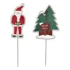 Topper Cupcake Babbo Natale E Alberi Di Natale - Wilton - 12 Unità -Vendite Costumi ADGT