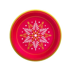 Piatti Con Stella Di Natale Da 18 Cm - Maxi Products - 6 Unità -Vendite Costumi AWUK