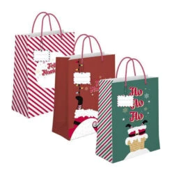 Sacchetto Regalo Buon Natale 32 X 26 X 10 Cm - 1 Pz.