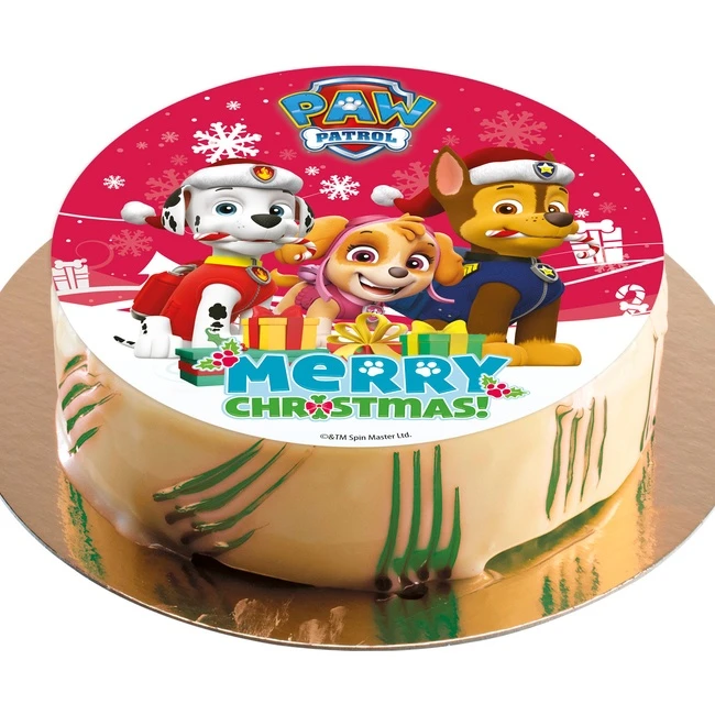 Cialda Commestibile Paw Patrol Natale Da 20 Cm - Dekora 4 Cialda Commestibile Paw Patrol Natale Da 20 Cm - Dekora - immagine 2
