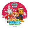 Cialda Commestibile Paw Patrol Natale Da 20 Cm - Dekora -Vendite Costumi BOTO