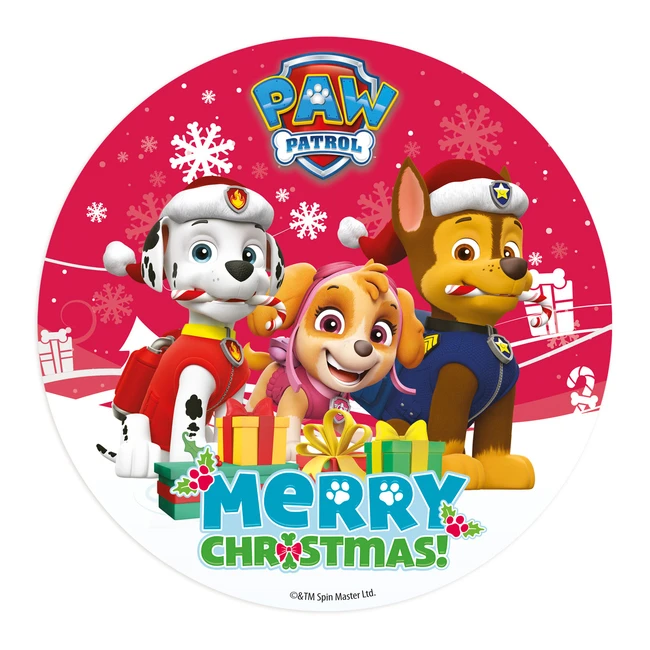 Cialda Commestibile Paw Patrol Natale Da 20 Cm - Dekora 3 Cialda Commestibile Paw Patrol Natale Da 20 Cm - Dekora