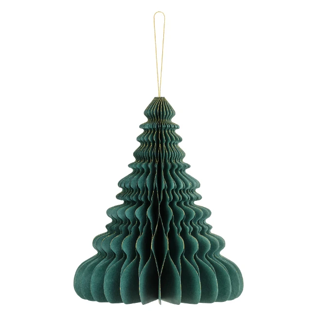 Decorazione Albero Di Natale Nido D'ape Verde Bottiglia - 24 Cm - 1 Unità 3 Decorazione Albero Di Natale Nido D'ape Verde Bottiglia - 24 Cm - 1 Unità