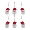 Ciondoli Di Babbo Natale In Feltro 8 Cm - 6 Unità -Vendite Costumi CYEV