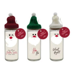 Candela Profumata Di Natale Con Cappello Di Babbo Natale 15 X 6,1 Cm