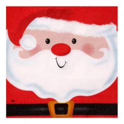 Tovaglioli Babbo Natale Da 16,5 X 16,5 Cm - 20 Unità