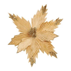 Fiore Di Natale Dorato Da 25 Cm -Vendite Costumi FNUE