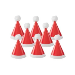 Cappellini Babbo Natale Mini - 8 Unità