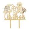 Topper Torta In Legno Oh Oh Oh Babbo Natale - Scrapcooking -Vendite Costumi G8IG