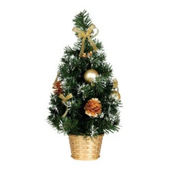Albero Di Natale Innevato E Decorato 30 Cm -Vendite Costumi GIDX