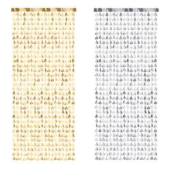 Tenda Decorativa Con Alberelli Di Natale Dorati - 2,45 X 1 M