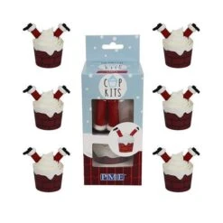 Set Decorativo Cupcake Babbo Natale - PME - 6 Unità