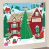 Murale Decorativo Ufficio Di Babbo Natale - 1,65 X 0,82 M -Vendite Costumi HV7F