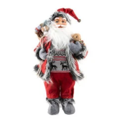 Figura Di Babbo Natale Da 60 Cm Con Regali