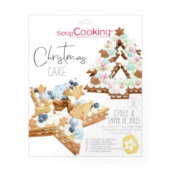 Stencil Per Stelle E Alberi Di Natale - Scrapcooking - 2 Pezzi.