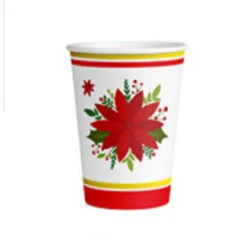 Bicchieri Fiore Di Natale Da 270 Cc - Maxi Products - 6 Unità