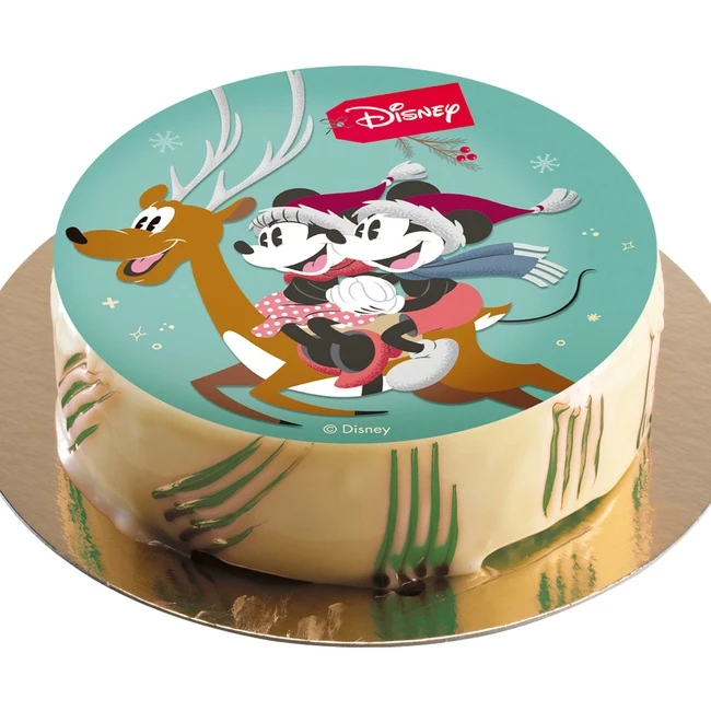 Cialda Commestibile Topolino E Minnie Natale Da 20 Cm - Dekora 4 Cialda Commestibile Topolino E Minnie Natale Da 20 Cm - Dekora - immagine 2