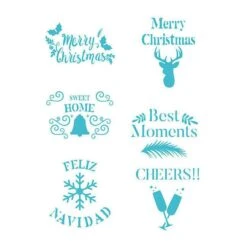 Stencil Decorativo Natale Da 20 X 28,5 Cm - Artis Decor - 1 Unità