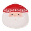 Piatto Babbo Natale Con Cappello Decorato Da 21 X 22 Cm - DCasa -Vendite Costumi KKGG