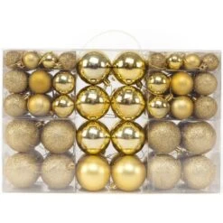 Palline Di Natale Di Diverse Dimensioni - 100 Pezzi. -Vendite Costumi KNQ0