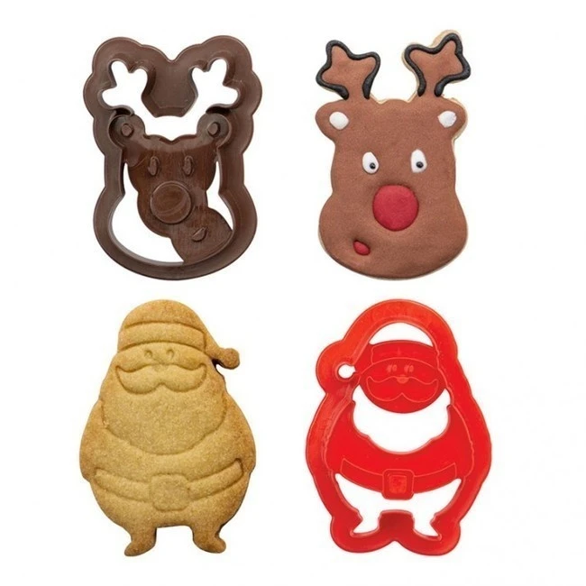 Tagliapasta Babbo Natale E Renna - Decora - 2 Unità 4 Tagliapasta Babbo Natale E Renna - Decora - 2 Unità - immagine 2