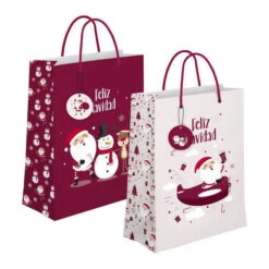 Sacchetto Regalo Babbo Natale Assortito 45 X 33 X 10 Cm - 1 Pz.