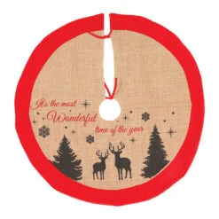 Tappeto Albero Natale Con Foresta - 85 Cm