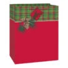 Borsa Regalo Di Natale Rosso Da 26,5 X 14 X 33 Cm - 1 Unità