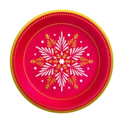 Piatti Con Stella Di Natale Da 23 Cm - Maxi Products - 6 Unità -Vendite Costumi N20J