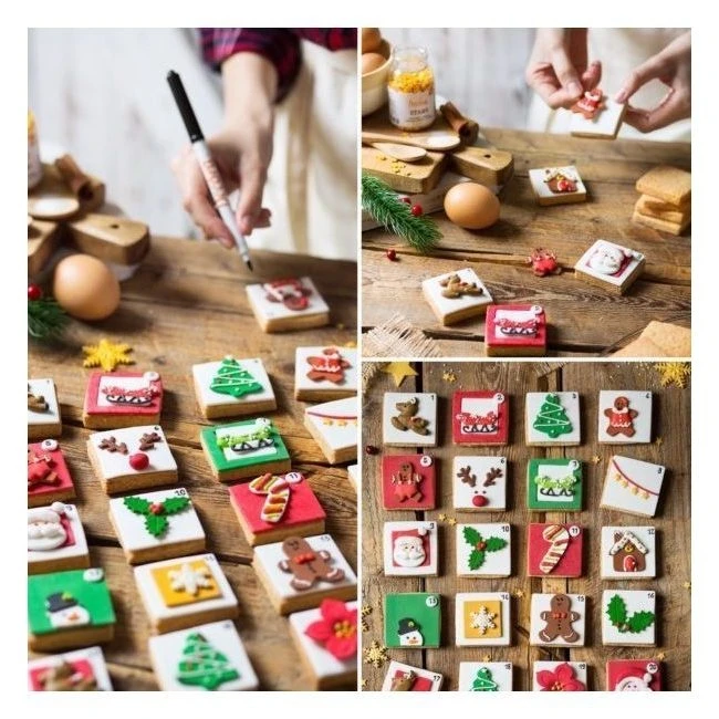 Decorazioni Di Zucchero Babbo Natale, Renne E Albero Di Natale - Decora - 6 Unità 4 Decorazioni Di Zucchero Babbo Natale, Renne E Albero Di Natale - Decora - 6 Unità - immagine 2