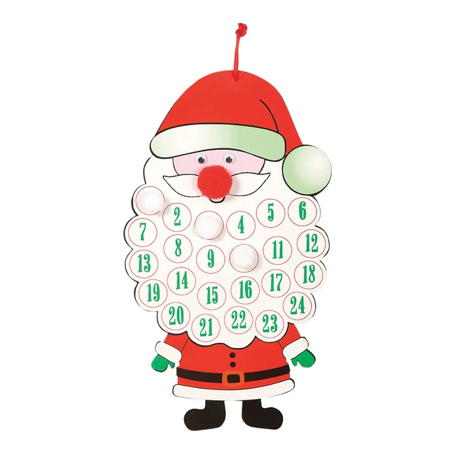 Calendario Dell'Avvento Di Babbo Natale In Cartone - 34 Cm 3 Calendario Dell'Avvento Di Babbo Natale In Cartone - 34 Cm