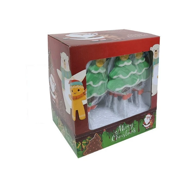 Lecca-lecca Albero Di Natale Di Cioccolato Da 40 Gr - 18 Unità 4 Lecca-lecca Albero Di Natale Di Cioccolato Da 40 Gr - 18 Unità - immagine 2